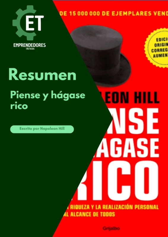 Portada del resumen del libro piense y hágase rico