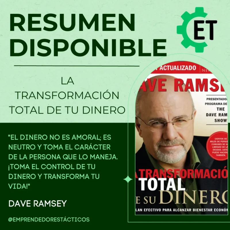 Publicacion redes sobre El resumen La Transformación total de tu dinero.